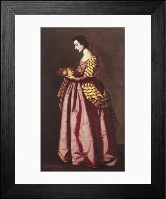 Framed Print : ZURBARAN, Francisco de (1598-1664). Saint Dorothy. 1641. Baroque art. Oil on canvas. SPAIN. Sevilla. Fine Arts Museum Framed Print : ZURBARAN, Francisco de (1598-1664). Saint Dorothy. 1641. Baroque art. Oil on canvas. SPAIN. Sevilla. Fine Arts Museum