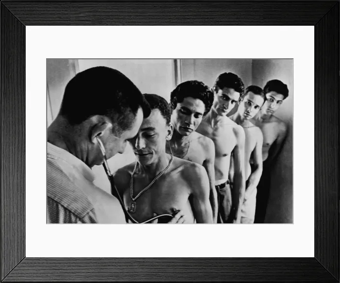Framed Print : Recruits for the Bay of Pigs invasion. The CIA opened recruiting offices in Miami where refugees volunteered to fight against Castro