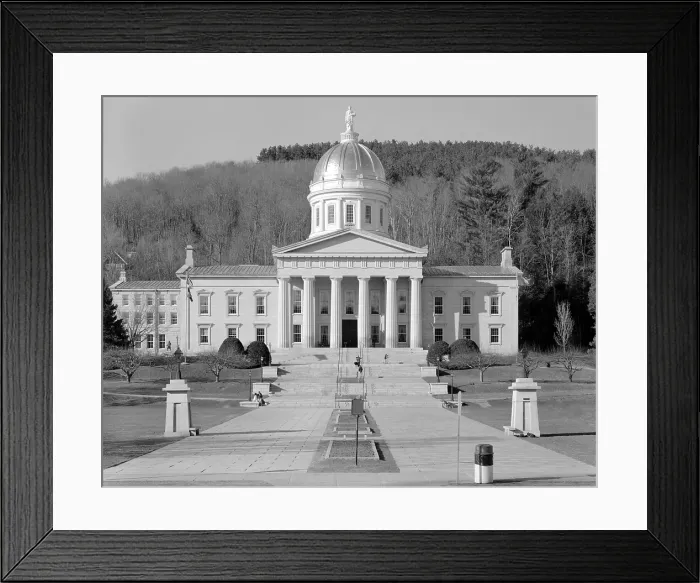 Framed Print : Vermont State House, Montpelier, Vermont. 1968 photo Framed Print : Vermont State House, Montpelier, Vermont. 1968 photo