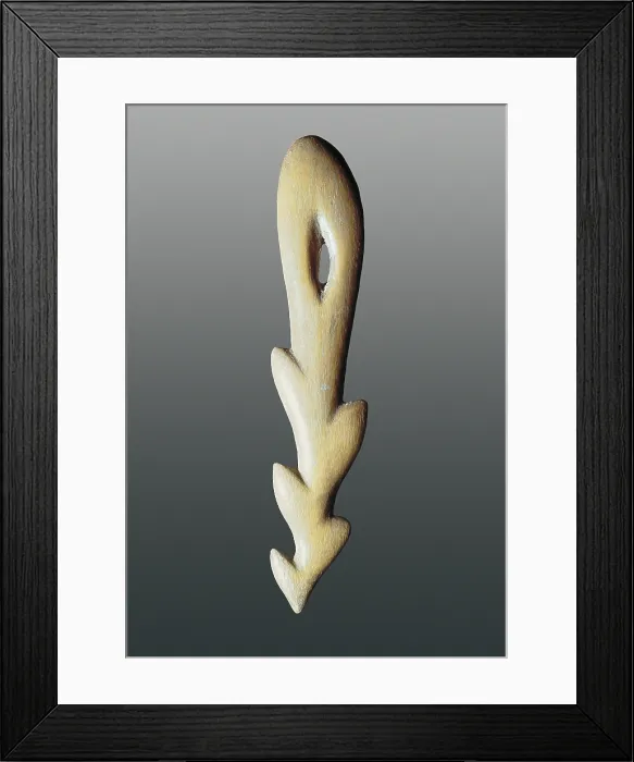 Framed Print : Bone harpoon. Upper Paleolithic. Magdalenian. Sculpture on ivory. - BeBa / Iberfoto / Everett Collection (229898)**US SALES ONLY** Framed Print : Bone harpoon. Upper Paleolithic. Magdalenian. Sculpture on ivory. - BeBa / Iberfoto / Everett Collection (229898)**US SALES ONLY**