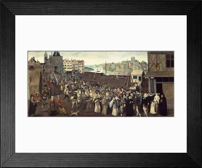Framed Print : Procession of the Holy League Leaving the Saint-Jean Arch in1590 or 1593