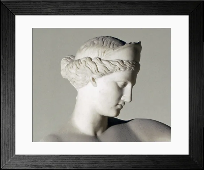 Framed Print : Aphrodite of Capua. 350 -330 BC. Roman copy after an original bronze by Lyssipus. Detail of the head. Roman art. Early Empire. Sculpture on marble. ITALY. Naples Framed Print : Aphrodite of Capua. 350 -330 BC. Roman copy after an original bronze by Lyssipus. Detail of the head. Roman art. Early Empire. Sculpture on marble. ITALY. Naples