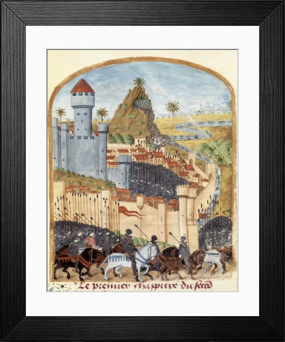 Framed Print : CURTIUS, Rufus Quintus (1st century). The history of Alexander the Great. 1461 - 1468. Conquest of the Castle of Celeine