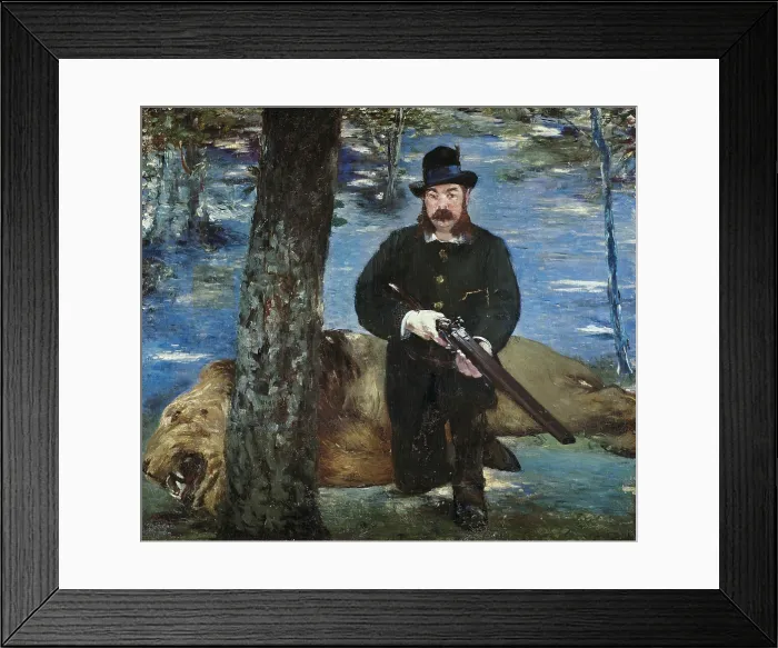 Framed Print : MANET, edouard (1832-1883). Pertuiset, the lion hunter. 1881. Impressionism. Oil on canvas. BRAZIL. Sao Paulo. Sao Paulo Museum of Art Framed Print : MANET, edouard (1832-1883). Pertuiset, the lion hunter. 1881. Impressionism. Oil on canvas. BRAZIL. Sao Paulo. Sao Paulo Museum of Art