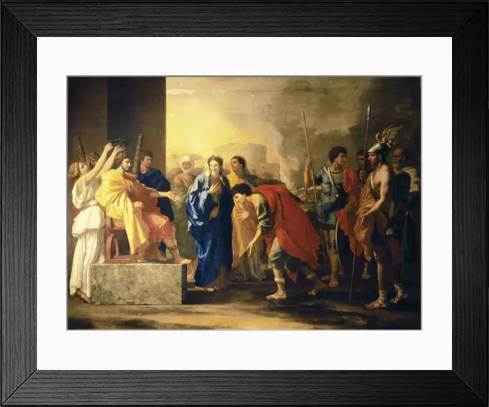 Framed Print : POUSSIN, Nicolas (1594-1665). The Noble Deed of Scipio. ca. 1640. Classicism. Oil on canvas. RUSSIA. Moscow. Pushkin Museum of Fine Arts