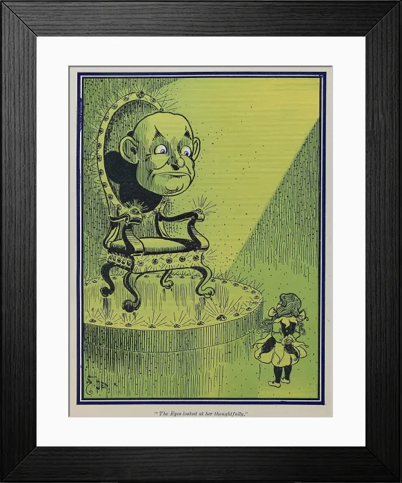Framed Print : Wonderful Wizard of Oz, Dorothy before the Wizard in Emerald City, created by Frank Lyman Baum, 1900