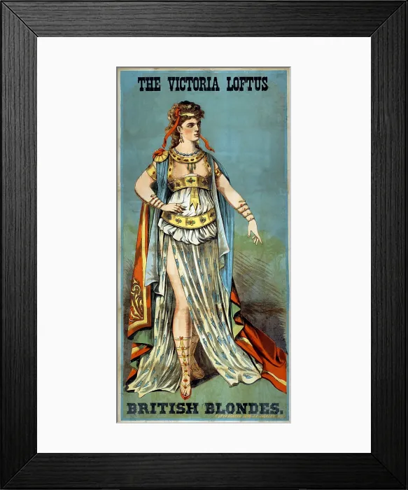 Framed Print : Victoria Loftus British Blondes introduced burlesque to the U.S. during their 1868 American tour