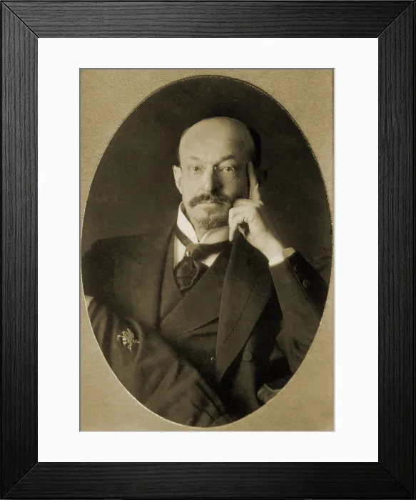 Framed Print : Daniel Frohman (1860-1915), was the most prominent American theatrical producer from the 1890's until his death during the World War I sinking of the ocean liner Lusitania