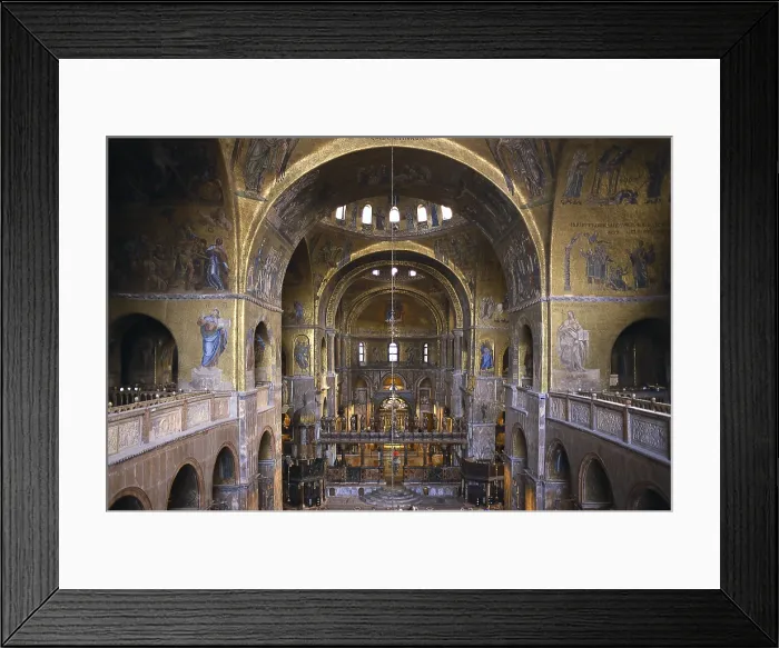 Framed Print : St. Mark's Basilica. ITALY. VENETO. Venice. St. Mark's Basilica. Interior. Byzantine art. Architecture. AISA / Everett Collection**US SALES ONLY**