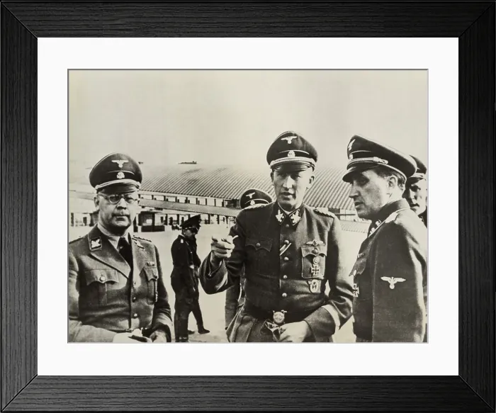 Framed Print : Carl Oberg (left)and Heydrich Reinhard (center), Hitler's architects of the Holocaust, in Paris, ca. 1940-42 Framed Print : Carl Oberg (left)and Heydrich Reinhard (center), Hitler's architects of the Holocaust, in Paris, ca. 1940-42