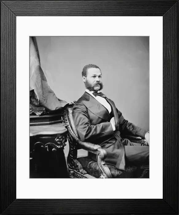 Framed Print : Jefferson Franklin Long (1836 - 1901), was born a slave who educated himself and became a tailor in Macon, Georgia