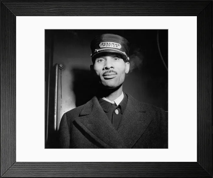 Framed Print : Pullman porter at the Union Station, Chicago, Illinois, had one of the best jobs available to African Americans