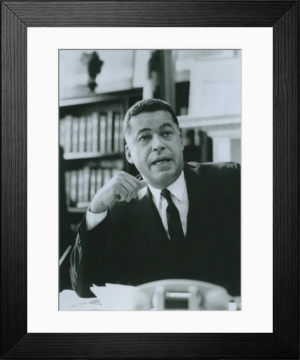 Framed Print : Edward Brooke (b. 1919), elected to the U.S. Senate from Massachusetts in 1966, was the first African American elected to the Senate since the 19th century