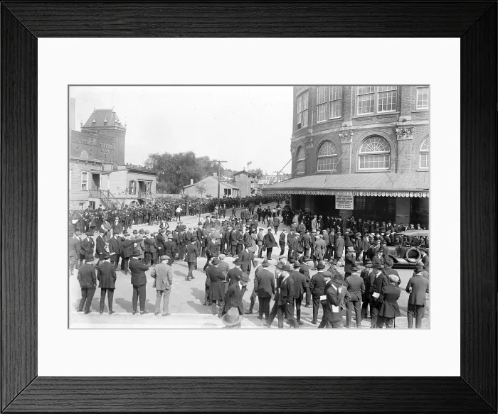 Framed Print : Baseball. Crowds at Ebbets Field, Brooklyn, New York. October 5, 1920