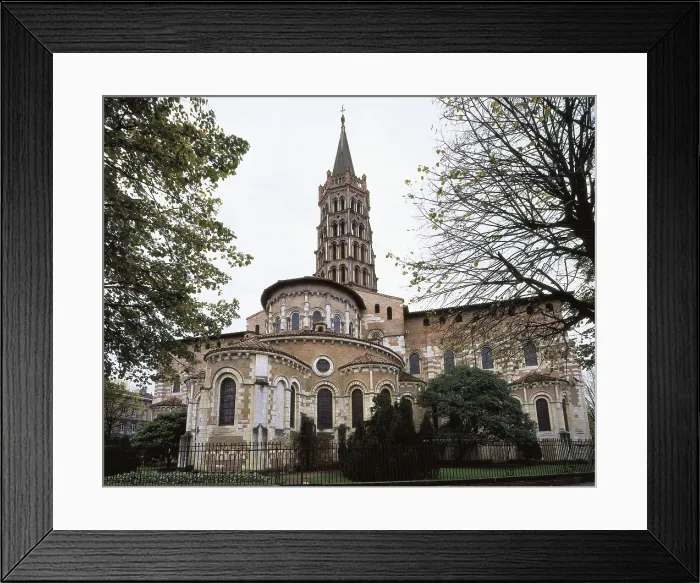 Framed Print : Basilica of Saint-Sernin. 1075. FRANCE. Toulouse. Saint-Sernin Basilica. Romanesque art. Architecture. AISA / Everett Collection**US SALES ONLY**