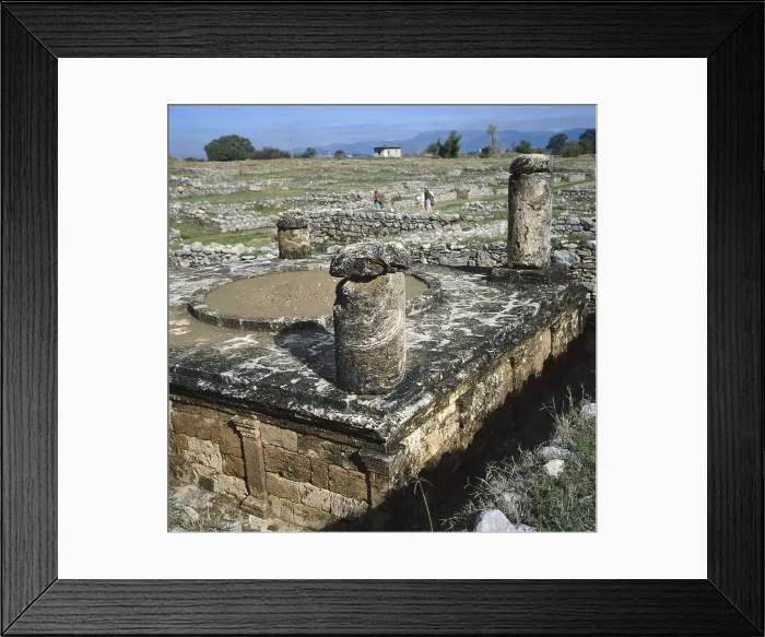 Framed Print : PAKISTAN. PUNJAB. Taxila. Archaeological site. 6th c. B.C. - 2nd c. A.D. Sirkap fortified city, capital of the Greco-Bactrian Kingdom in 2nd c. B.C