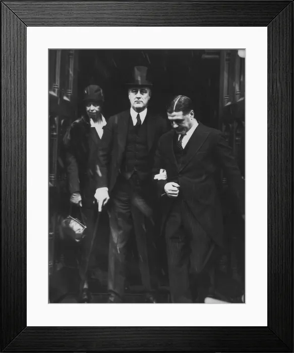 Framed Print : Governor Franklin and Eleanor Roosevelt in Albany. 1929. With them is FDR's sturdy body guard, NYC Policeman, Gus Gennerich. (BSLOC_2013_5_80) Framed Print : Governor Franklin and Eleanor Roosevelt in Albany. 1929. With them is FDR's sturdy body guard, NYC Policeman, Gus Gennerich. (BSLOC_2013_5_80)