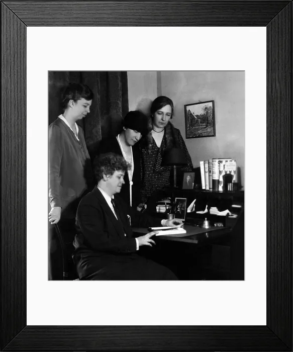 Framed Print : Eleanor Roosevelt and other political women who published the Women's Democratic News. 1929