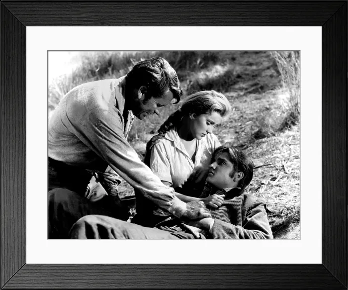 Framed Print : LOVE ME TENDER, Richard Egan, Debra Paget, Elvis Presley, 1956, dying, TM and Copyright (c)20th Century Fox Film Corp. All rights reserved
