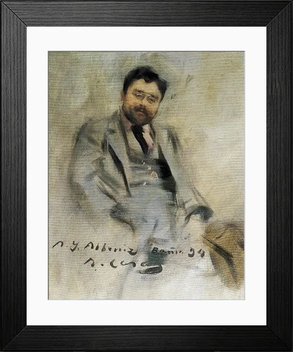 Framed Print : ALBENIZ, Isaac (1860-1909). Spanish pianist and composer. Portrait of Isaac Albeniz aged 34 years old. Isaac Albeniz. 1894. Work by CASAS i CARBO, Ramon (1866-1932) Framed Print : ALBENIZ, Isaac (1860-1909). Spanish pianist and composer. Portrait of Isaac Albeniz aged 34 years old. Isaac Albeniz. 1894. Work by CASAS i CARBO, Ramon (1866-1932)