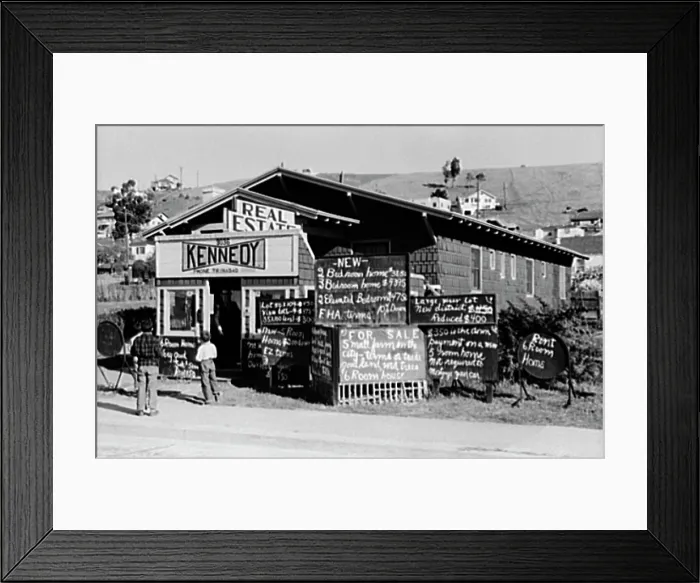 Framed Print : Oakland, California - Real Estate Office, 1940 Framed Print : Oakland, California - Real Estate Office, 1940