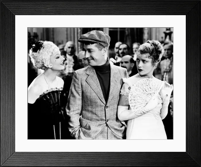 Framed Print : LOVE ME TONIGHT, from left: Myrna Loy, Maurice Chevalier, Jeanette MacDonald, 1932