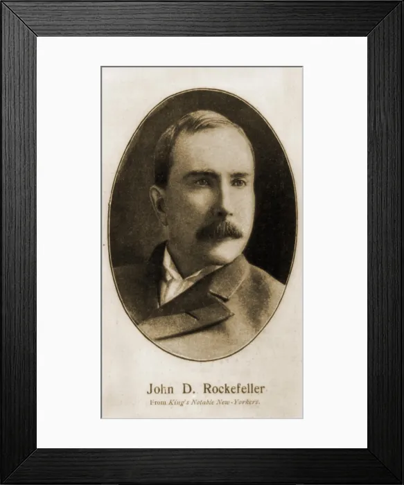Framed Print : John Davison Rockefeller, 1839-1937. Portrait from 1870s, published in Harper's Weekly, May 1901