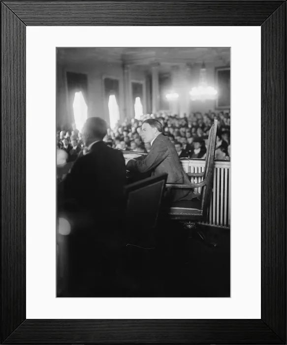 Framed Print : John D. Rockefeller, Jr. testifying to the 1915 Industrial Relations Commission about labor strife at the Rockefeller-owned Colorado Fuel and Iron Company Framed Print : John D. Rockefeller, Jr. testifying to the 1915 Industrial Relations Commission about labor strife at the Rockefeller-owned Colorado Fuel and Iron Company