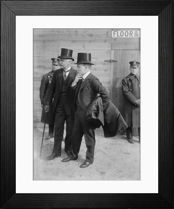 Framed Print : John D. Rockefeller Jr. with Stephen Baker, chairman of the board of the Bank of Manhattan. Ca. 1920 Framed Print : John D. Rockefeller Jr. with Stephen Baker, chairman of the board of the Bank of Manhattan. Ca. 1920