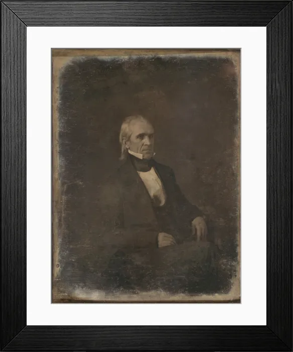 Framed Print : James Knox Polk, (1795-1849), 11th President of the United States. Daguerreotype portrait by Mathew Brady