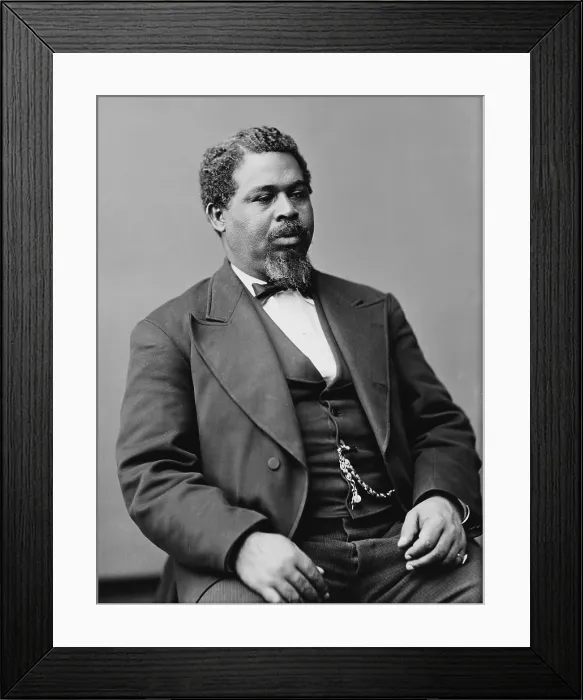 Framed Print : Robert Smalls (1839-1915), achieved fame from his daring capture of the Confederate ship he worked on as a slave, turning over the ship Framed Print : Robert Smalls (1839-1915), achieved fame from his daring capture of the Confederate ship he worked on as a slave, turning over the ship