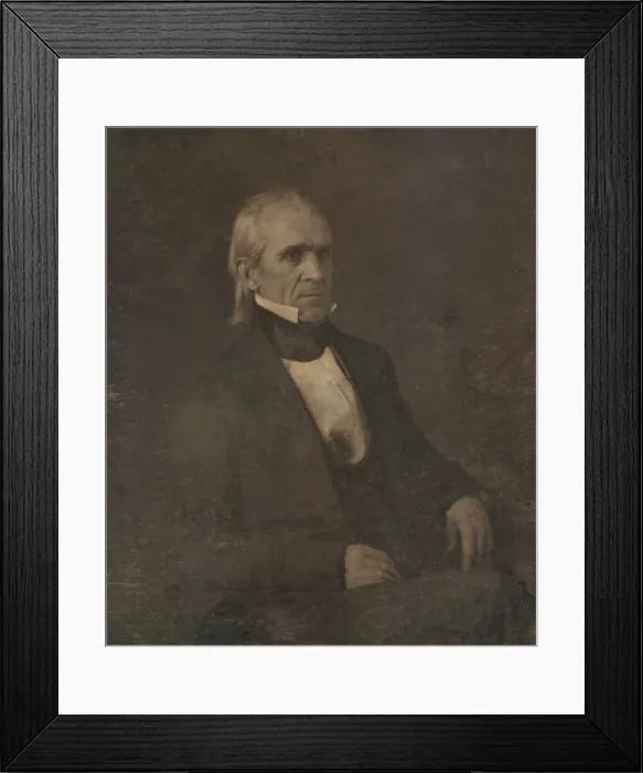 Framed Print : James Knox Polk, (1795-1849), 11th President of the United States. Daguerreotype portrait by Mathew Brady Framed Print : James Knox Polk, (1795-1849), 11th President of the United States. Daguerreotype portrait by Mathew Brady