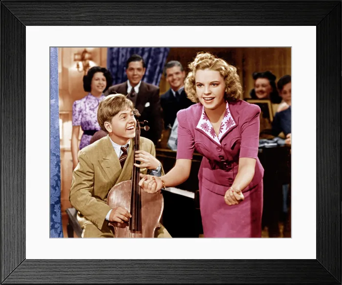 Framed Print : BABES IN ARMS, from left: Mickey Rooney, Judy Garland, 1939