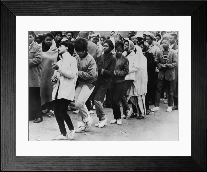 Framed Print : African American women dance at a civil rights demonstration