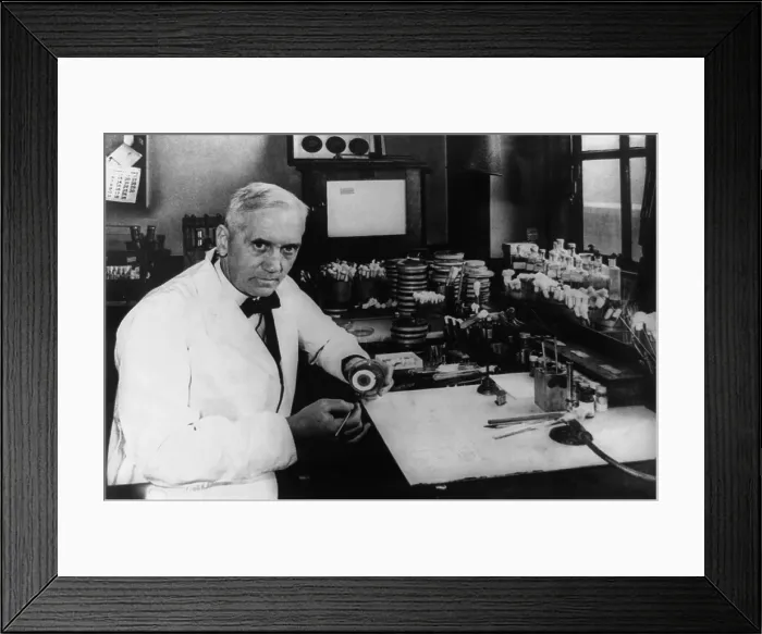 Framed Print : Dr. Alexander Fleming, (1903-1972), Scottish scientist best known for his discovery of the antibiotic substance penicillin Framed Print : Dr. Alexander Fleming, (1903-1972), Scottish scientist best known for his discovery of the antibiotic substance penicillin