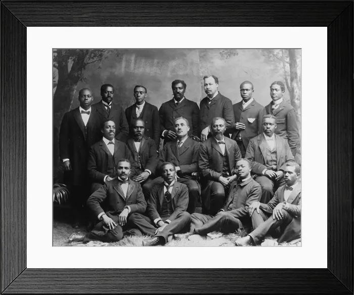 Framed Print : Group portrait of the Ministers Class at Roger Williams University of Nashville, Tennessee. The college was founded in 1864 to educate former slaves. 1899