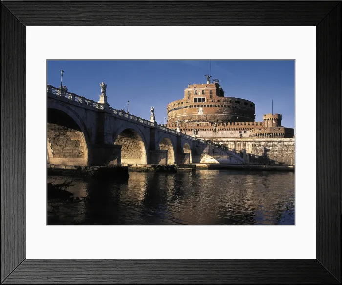 Framed Print : Castel Sant'Angelo. 130. ITALY. LAZIO. ROME. Rome. Erected as Hadrian's Mausoleum. Roman art. Early Empire. AISA / Everett Collection**US SALES ONLY**