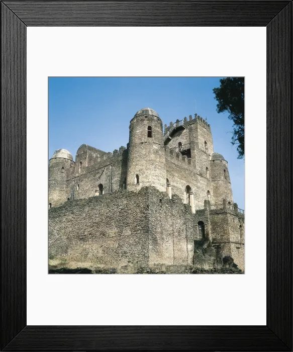 Framed Print : ETHIOPIA. AMHARA. Gonderr. Fortress-city of Fasil Ghebbi. Castle of the Ethiopian emperor Fasilides (1636). AISA / Everett Collection**US SALES ONLY**
