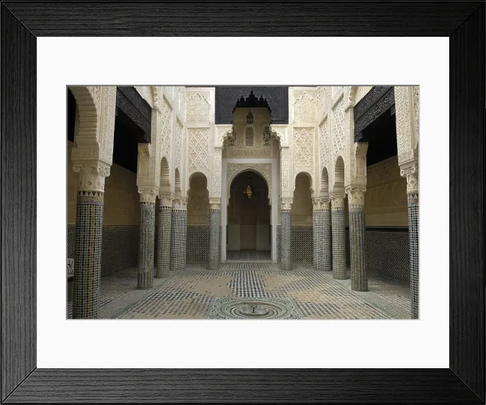 Framed Print : MOROCCO. Sale. Madrasah (c. 1341). Islamic art. Architecture. - Rafa Perez / Iberfoto / Everett Collection (328858)**US SALES ONLY**