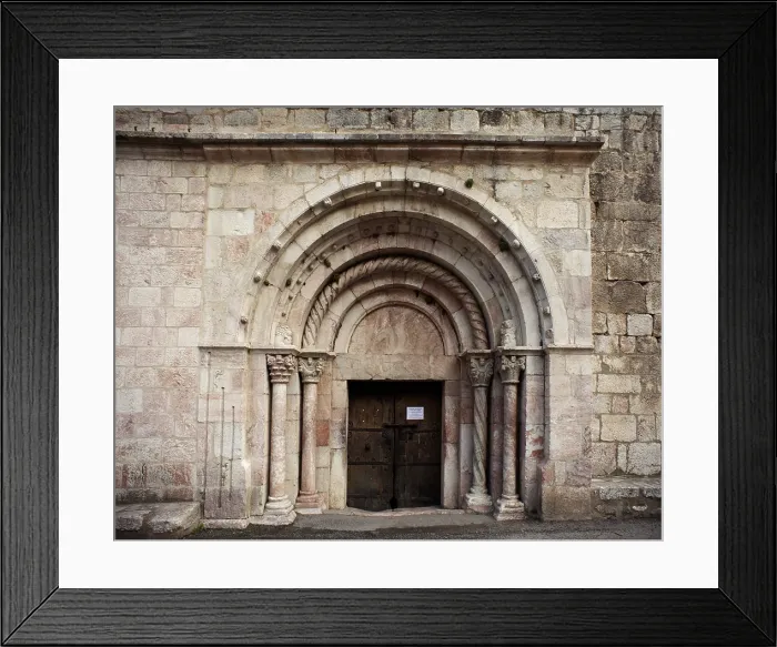 Framed Print : FRANCE. Villefranche-de-Conflent. Saint-Jacques Parish Church, 11th-13th c. Main gate of the north wall. Romanesque art. Architecture Framed Print : FRANCE. Villefranche-de-Conflent. Saint-Jacques Parish Church, 11th-13th c. Main gate of the north wall. Romanesque art. Architecture