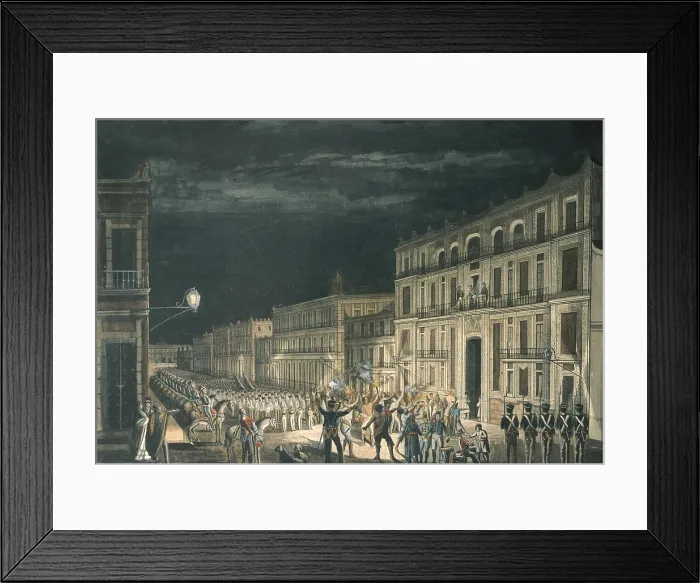 Framed Print : ITURBIDE, Agustin (1783-1824). Mexican general and statesman. Emperor of Mexico (1822-1823). Mexican anonymous painting