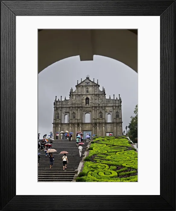 Framed Print : CHINA. Macau. Ruins of St. Paul's. Remains of the Cathedral of St. Paul, a 17th century Portuguese cathedral. UNESCO World Heritage Site, 2005 Framed Print : CHINA. Macau. Ruins of St. Paul's. Remains of the Cathedral of St. Paul, a 17th century Portuguese cathedral. UNESCO World Heritage Site, 2005