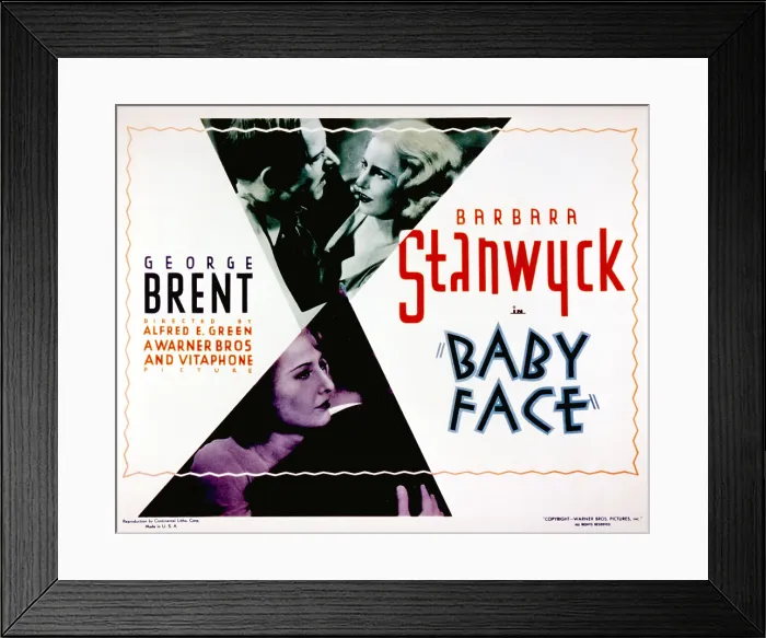 Framed Print : BABY FACE, Douglass Dumbrille, Barbara Stanwyck, 1933