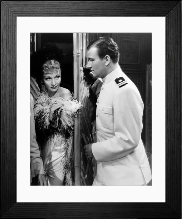 Framed Print : SEVEN SINNERS, from left, Marlene Dietrich, John Wayne, 1940