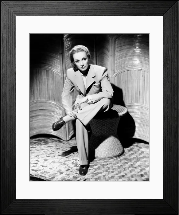 Framed Print : SEVEN SINNERS, Marlene Dietrich, in a beige wool suit, 1940