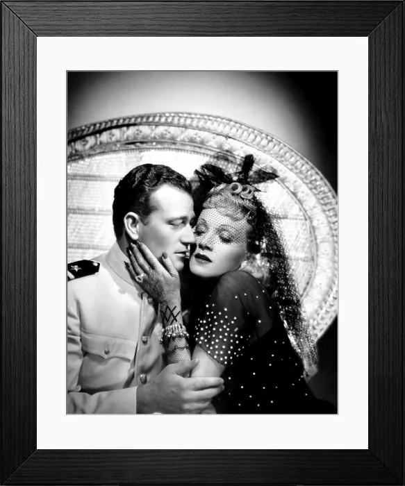 Framed Print : SEVEN SINNERS, from left, John Wayne, Marlene Dietrich, 1940