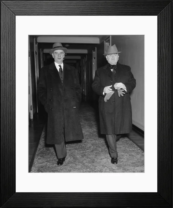 Framed Print : Philip Murray and John L. Lewis won recognition of the SWOC by US Steel. 1937 Framed Print : Philip Murray and John L. Lewis won recognition of the SWOC by US Steel. 1937