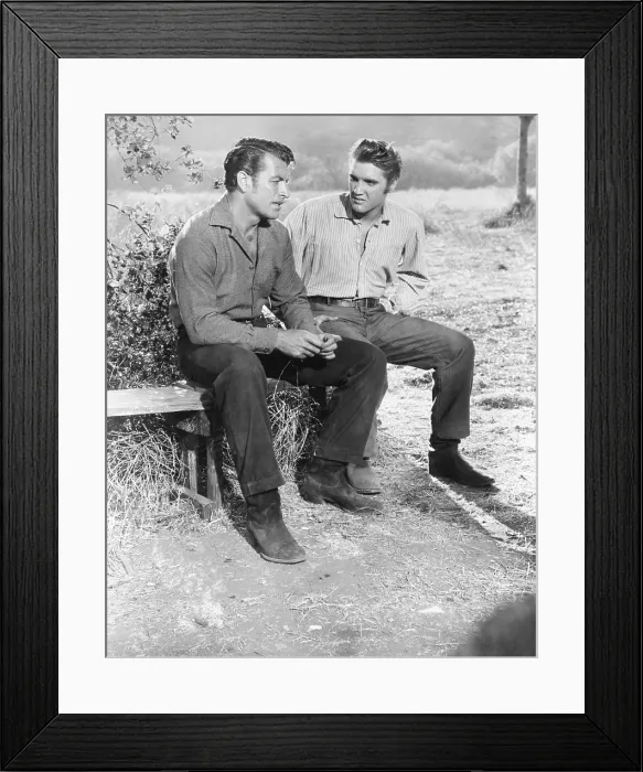 Framed Print : LOVE ME TENDER, from left: Richard Egan, Elvis Presley, 1956, TM & Copyright 20th Century Fox Film Corp. / courtesy Everett Collection Framed Print : LOVE ME TENDER, from left: Richard Egan, Elvis Presley, 1956, TM & Copyright 20th Century Fox Film Corp. / courtesy Everett Collection
