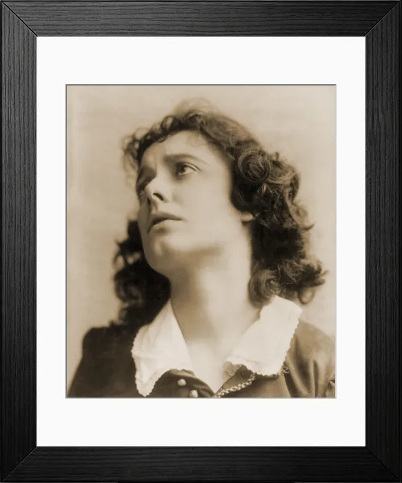 Framed Print : Julia Marlowe (1866-1950), English born American actress in expressive 1892 portrait by Benjamin Falk Framed Print : Julia Marlowe (1866-1950), English born American actress in expressive 1892 portrait by Benjamin Falk