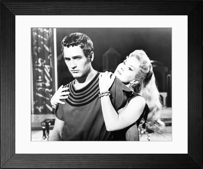 Framed Print : THE SILVER CHALICE, from left: Paul Newman, Virginia Mayo, 1954 Framed Print : THE SILVER CHALICE, from left: Paul Newman, Virginia Mayo, 1954